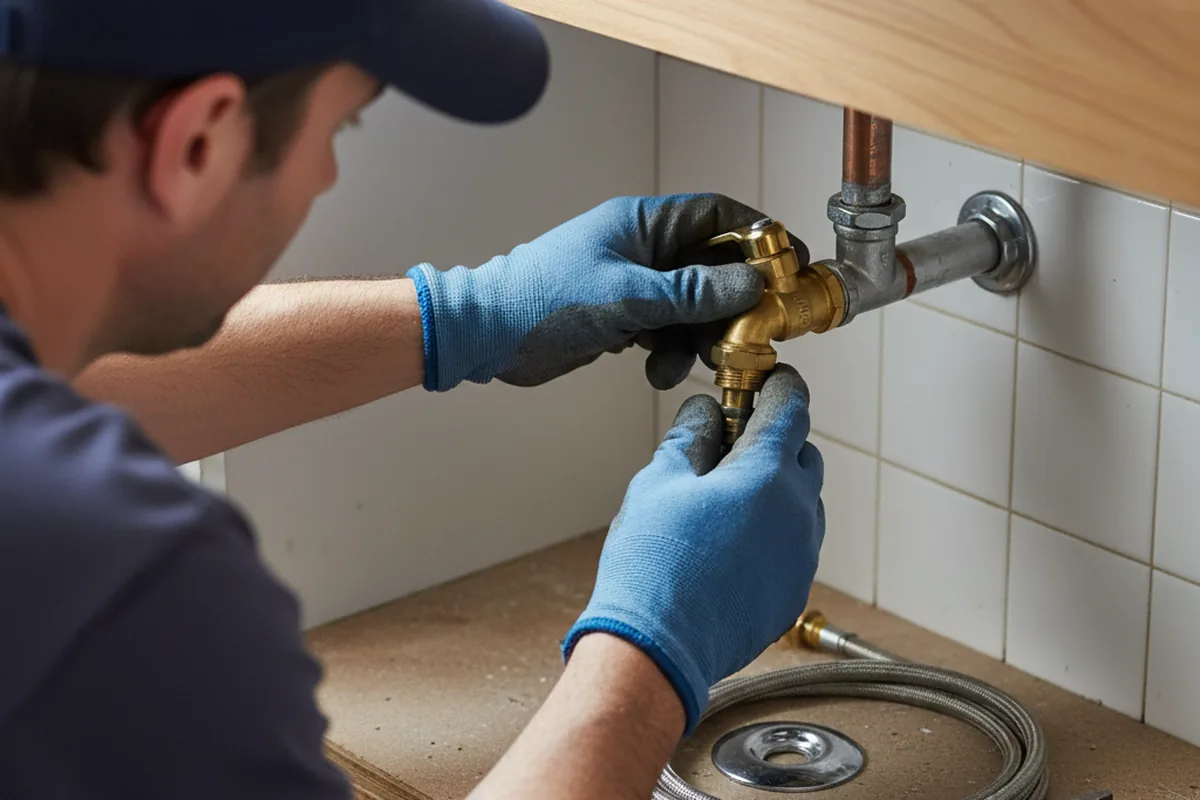 Shutoff valve and fitting work during Faucet and Fixture Repair in Saint Leonard